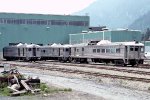 Former Northern Pacific RDC3s outback of BCOL's Squamish shops.